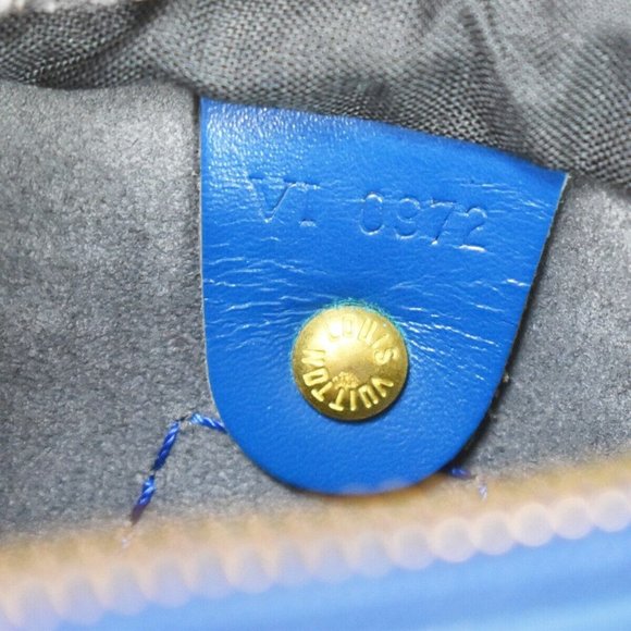LOUIS VUITTON LV Logo Speedy Travel Hand Bag Epi Leather Blue - Picture 16 of 16